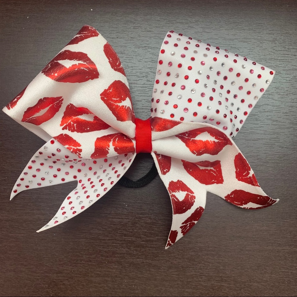 Red Lips Hair/Cheer Bow